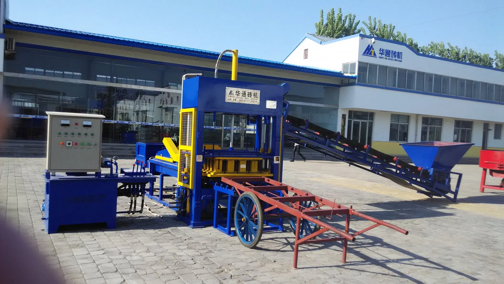 High Efficiency Qt4-15 Full Automatic Concrete Hollow Solid Paver Block Making Machine
