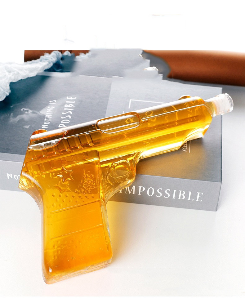 470ml Elegant Wine Decanter for Vodka Gun Whiskey Decanter Bottle Whiskey Glasses