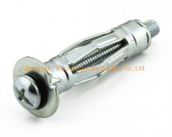 White Zinc Plated Heavy Duty Expansion Screw Drywall Hollow Wall Anchor Bolt for Construction