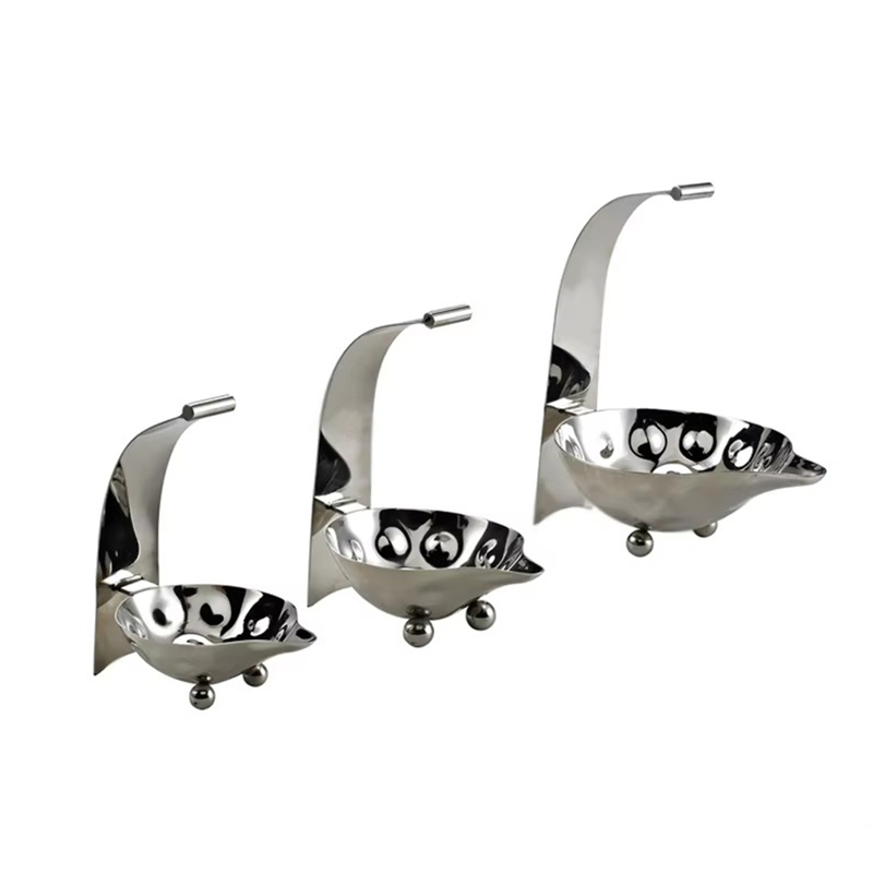 Stainless Steel Hammer Point Juice Cup KTV Buffet Salad Snack Bowl Restaurant Seasoning Cold Meal Plate