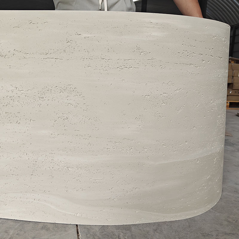 Cheap Factory Competitive Soft Tiles The Rammed Ms Travertine Flexible Stone PVC Natural Veneer Sheet Exterior Faux Stone Wall Panel for Interior Wall Panel