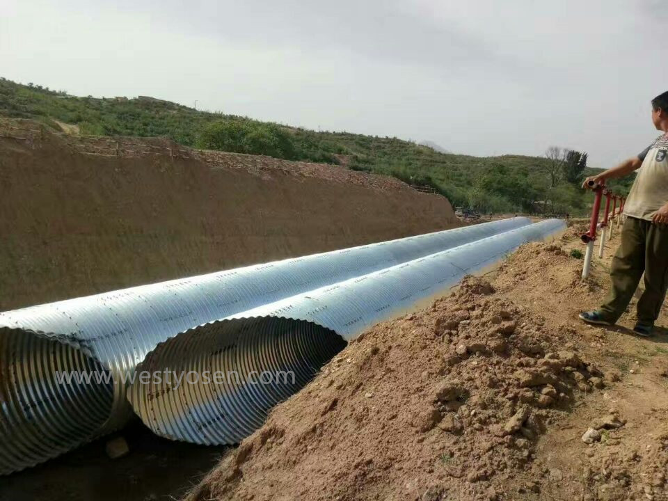 Corrugated Steel Pipe Road Corrugated Steel Pipe with Holes Metal Tunnel Steel Culvert Pipe