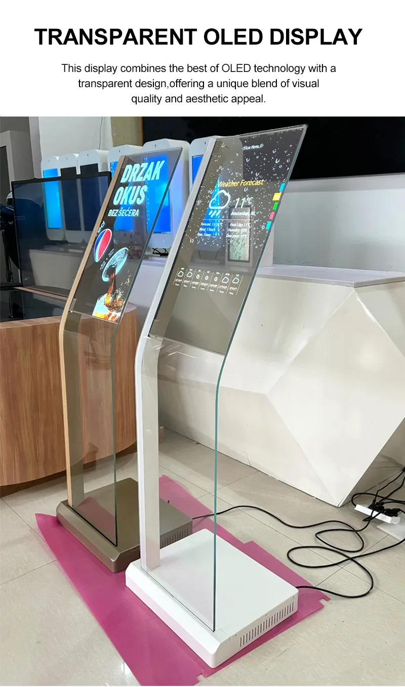 55-дюймовый прозрачный OLED дисплей с сенсорным экраном
