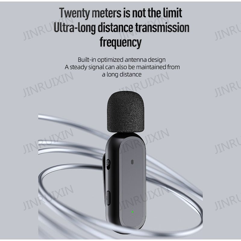 Original K61 Wireless Lavalier Microphone 2 in 1 with Charging Case Micro Ti E Sans Fil for IP Android Cell Phone Camera