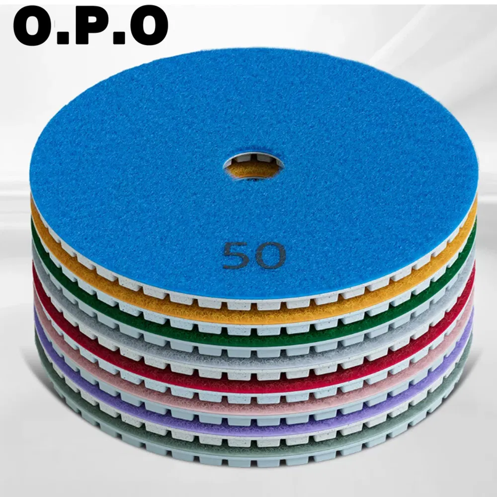 Алмазные полировальные диски для камня, 4 шт, 100 мм