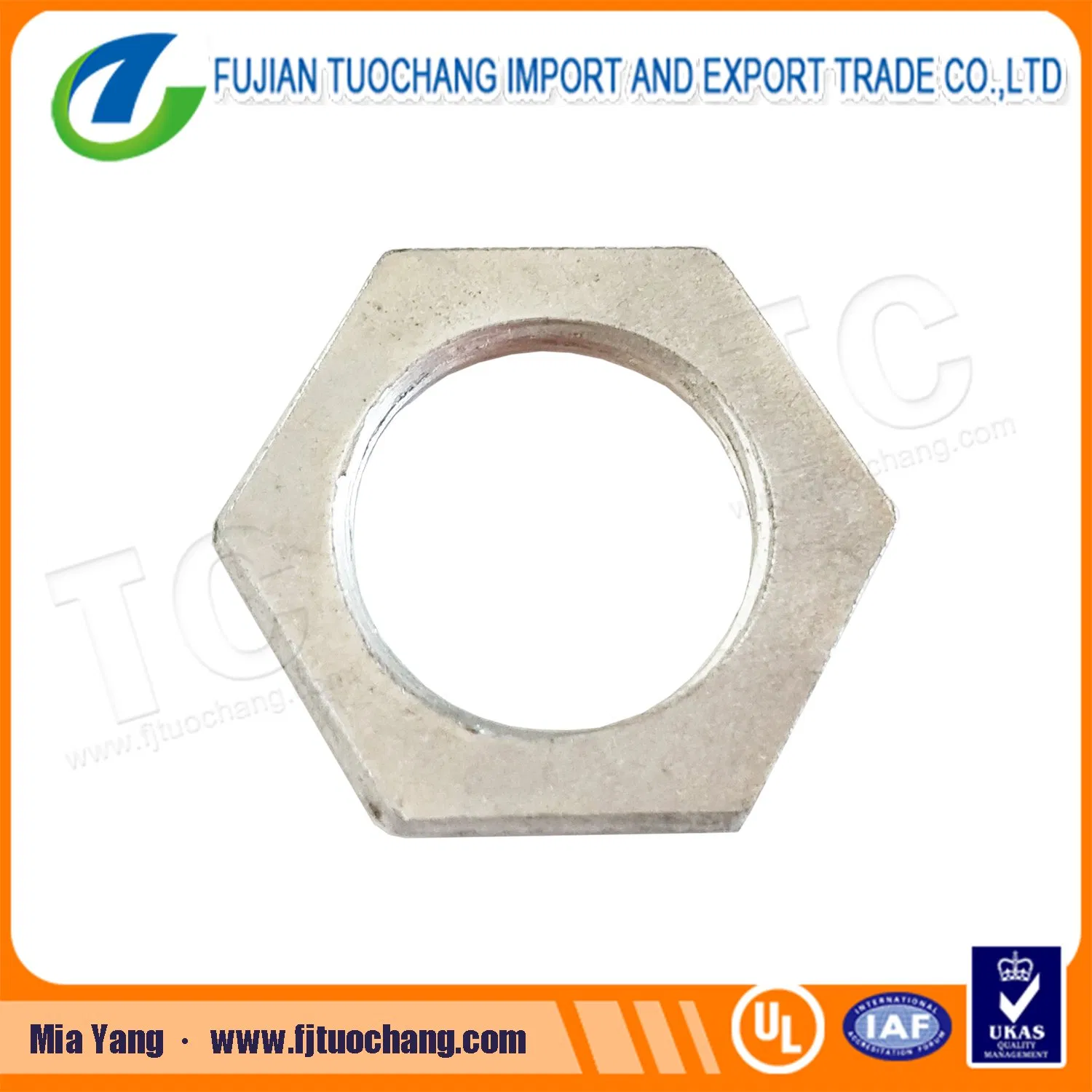 Galvanized Steel Hexagon Locknut / Hexagon Lock Nuts