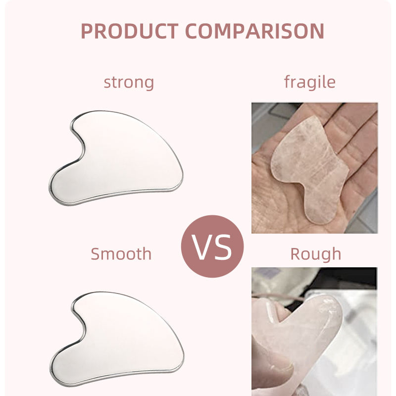 100% Natural Crystal Face Massage Gua Sha Stone