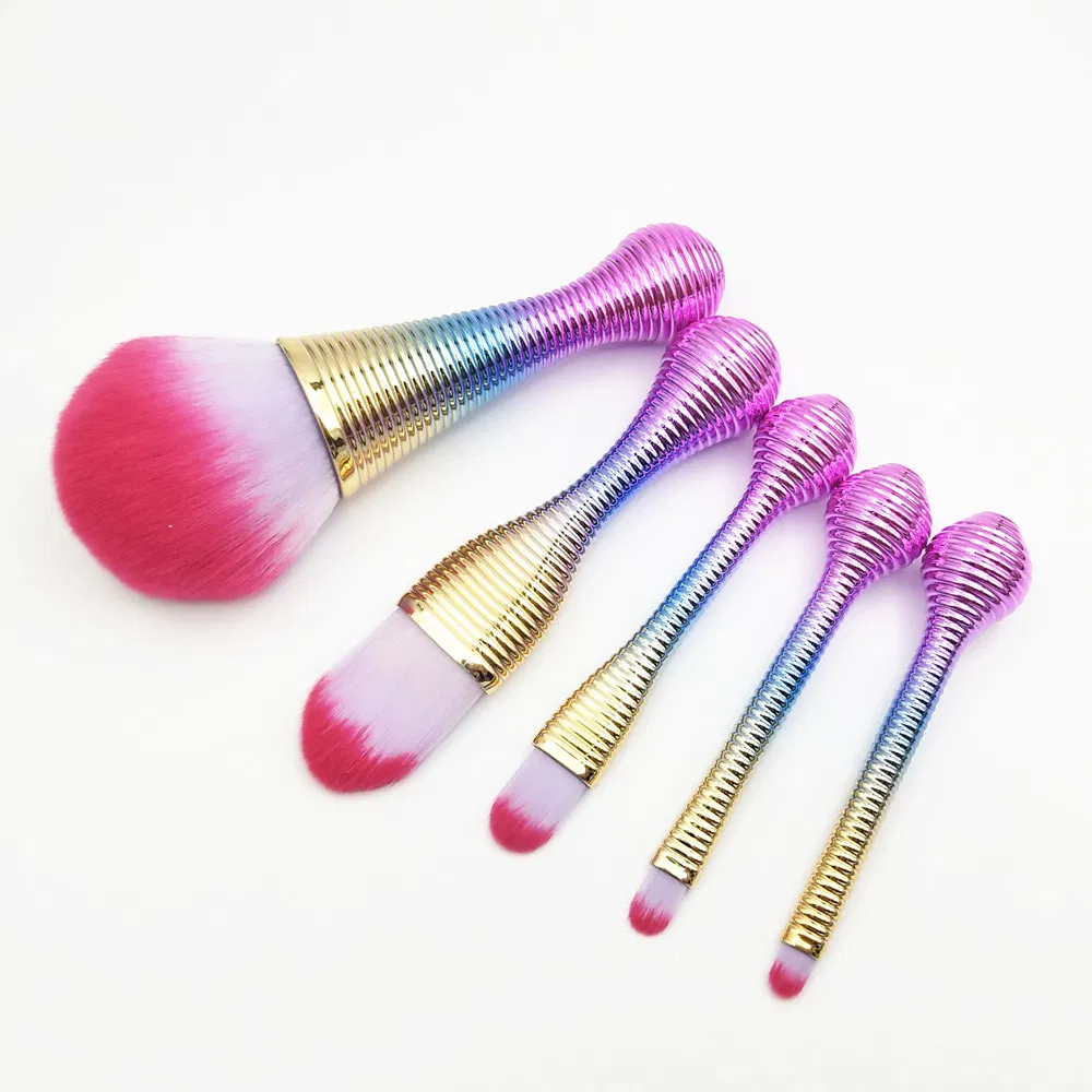 Portable Colorful Makeup Brush Set Powder Brush Lip Brush Kits
