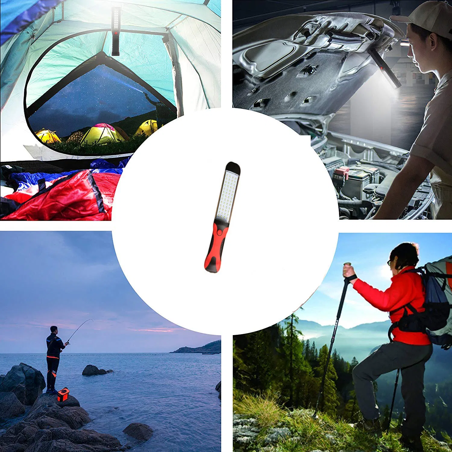 Outdoor LED Anti-Mosquito Lamp 220V Car Repairing Handheld Flashlight for Camping, Hiking