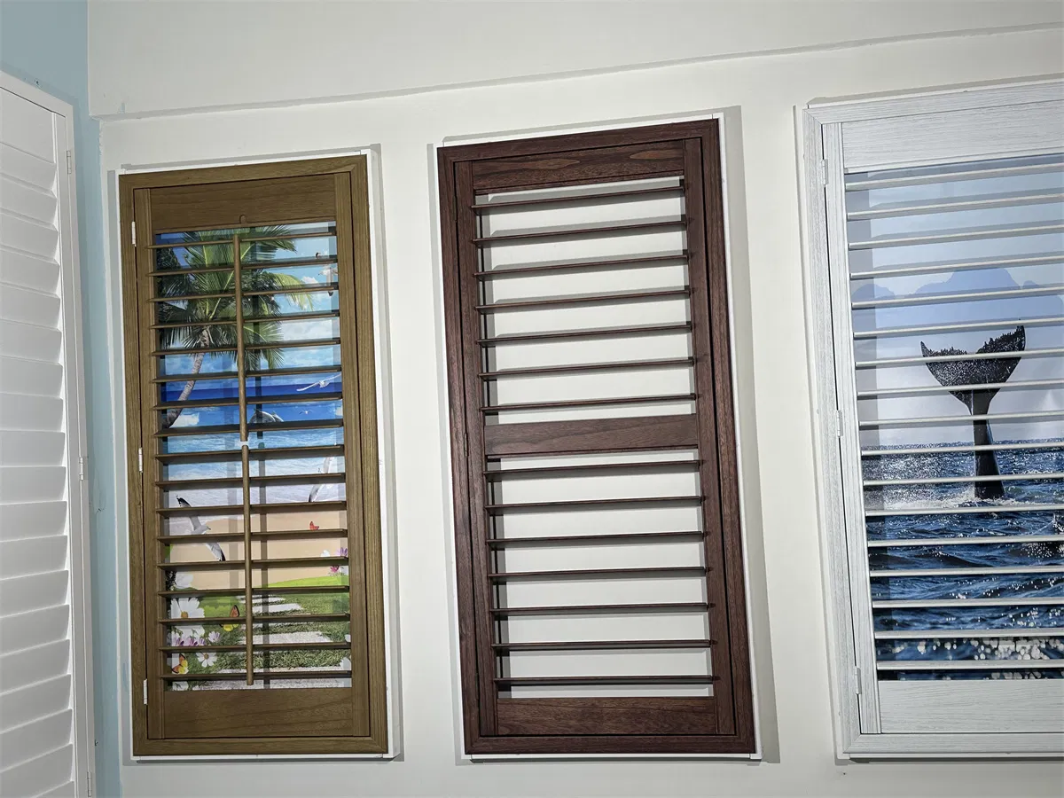 Home Custom Cafe Style Plantation Shutters Wood PVC Window Shutter