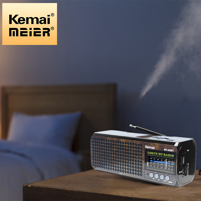 Portable Radio Am FM Home Radio Classic Retro Style Radio with USB Rechargeable Flashlight