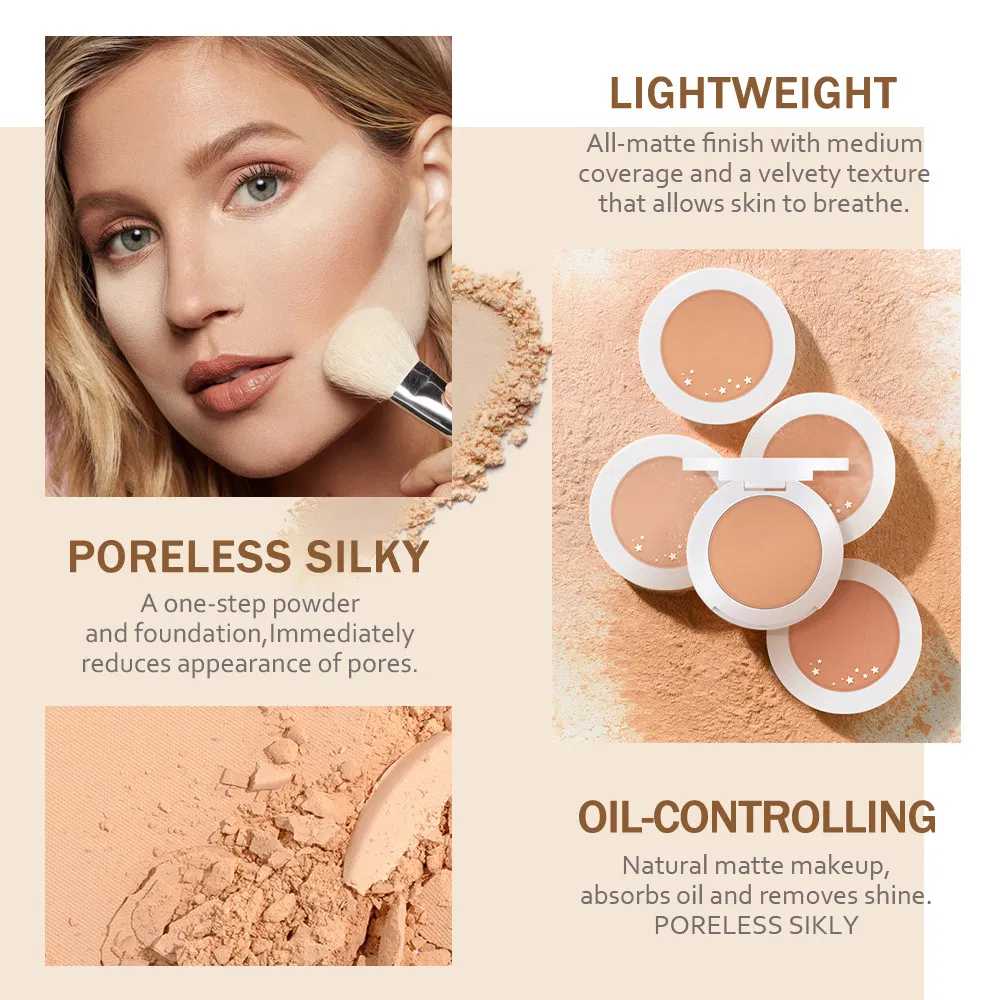 OEM Pressed 4 Colors Oil Control Silky Matte Long Lasting Repair Powder