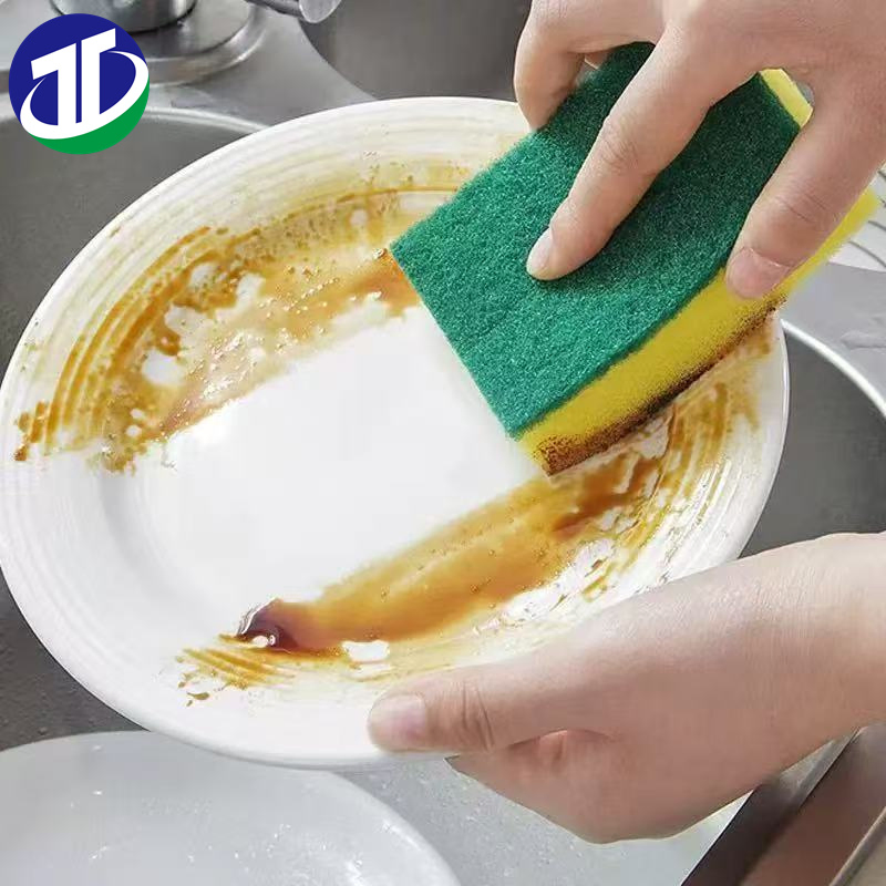 Eco Non-Scratch Dish Scrub Sponges for Cleaning Scouring Pad