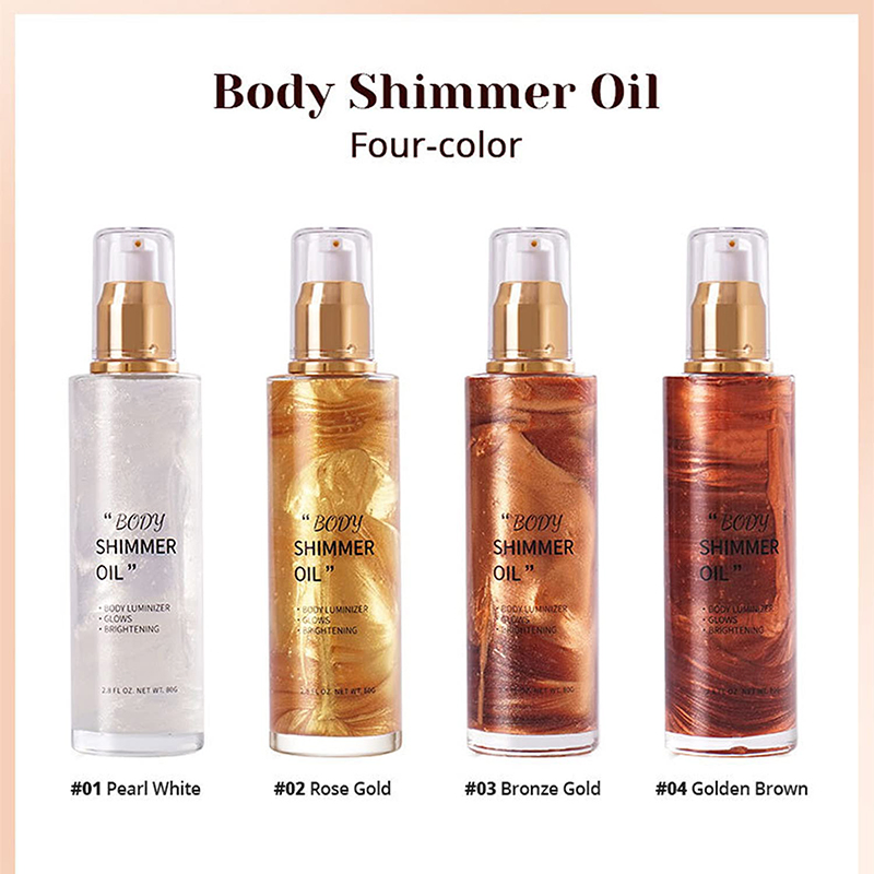 High Quality Vegan Glitter Liquid Body Highlighter Spray Body Oil