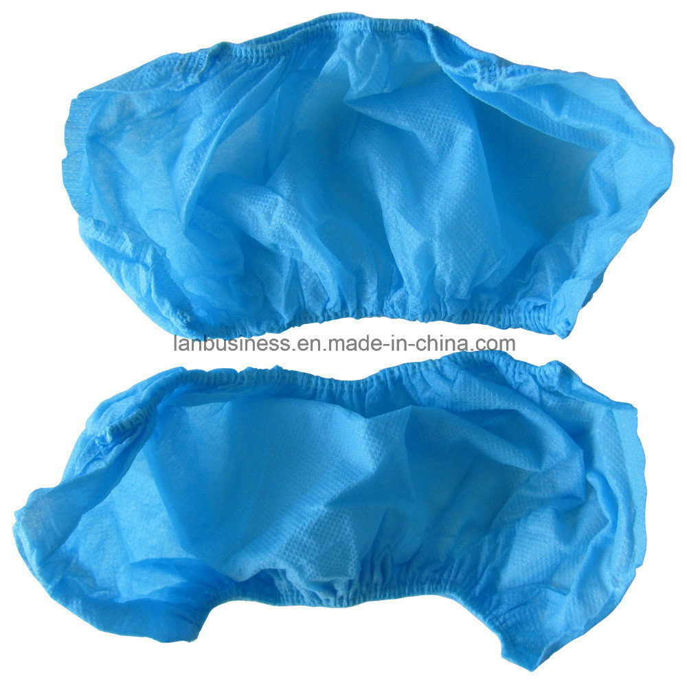 Anti-Skid Nonwoven Machine-Made Blue Shoe Cover