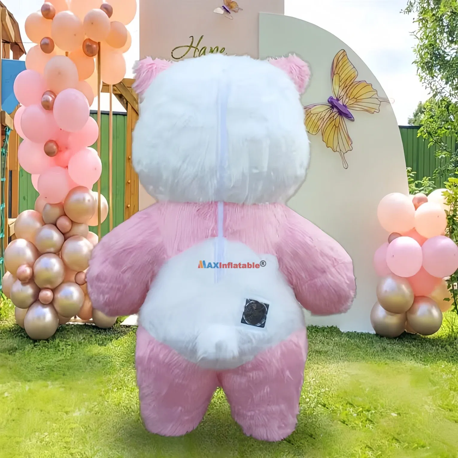 Pink Panda Inflatable Costume for Adults - Cute Panda Mascot Costume for Birthday Parties, Carnivals, Festivals, Interactive Stage Performances, and Props