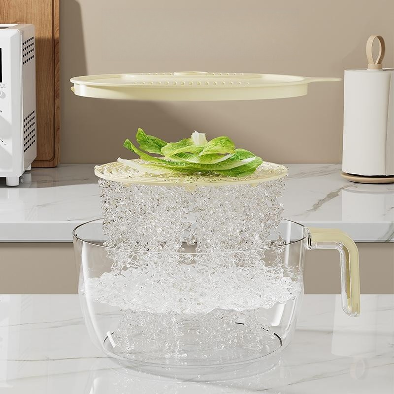 Plastic Kitchen Rice Washer Drain Basket Storage Container