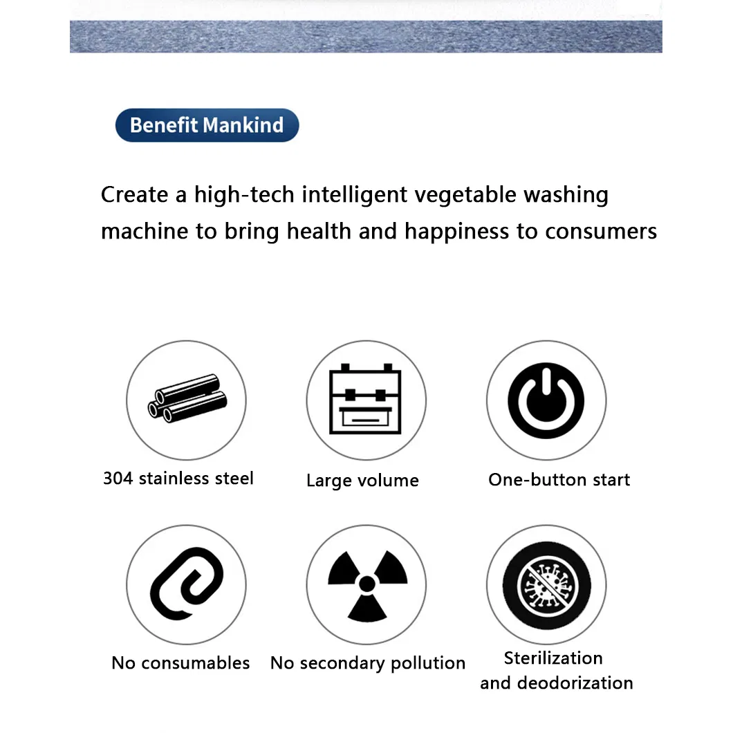 Commercial Stainless Steel Food Vegetable Washing Machine Large Capacity Washer