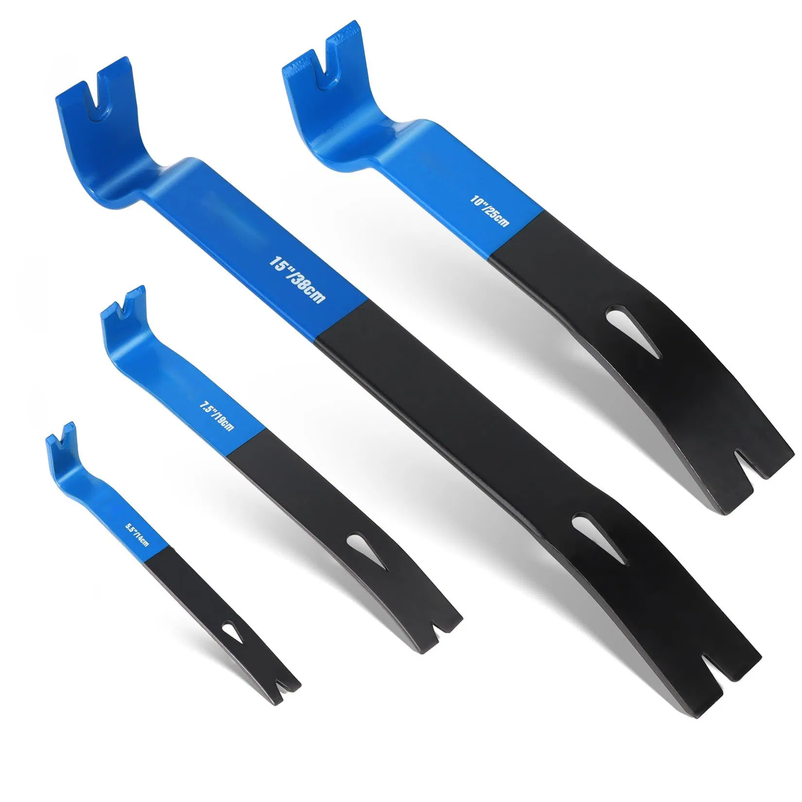4-Piece Flat Pry Bar Set -Heavy Duty & Mini Nail Puller Crowbar Utility Claw Bar Wonder Bar