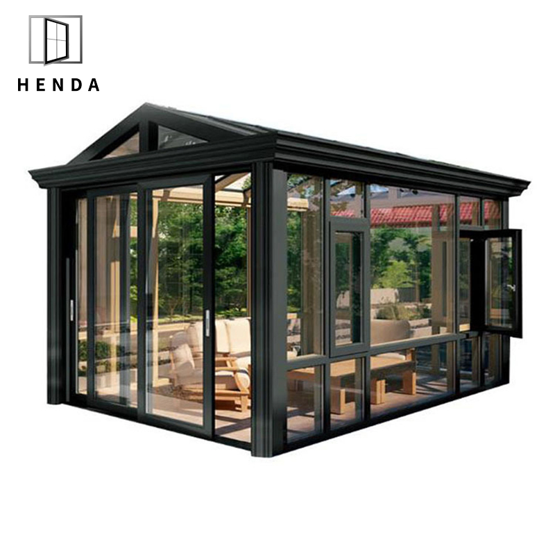 High Quality Water Proof Sunroom Glass House Prefabricated Glass House Prefabricated Glass Sunroom