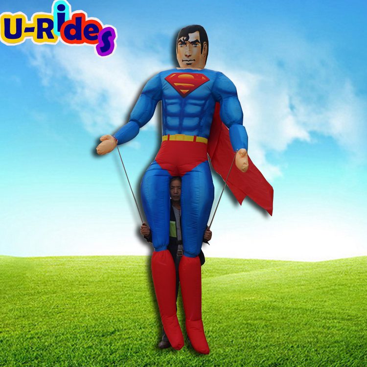 Specially design Inflatable moving superman / walking superman cartoon for promotion