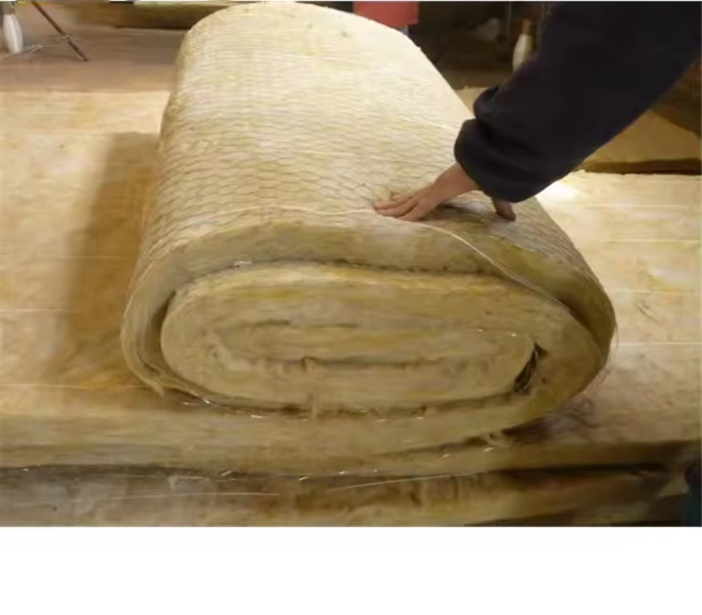 Building Material 64kg/M3 Rock Wool Heat Insulation Rockwool Blanket/Roll