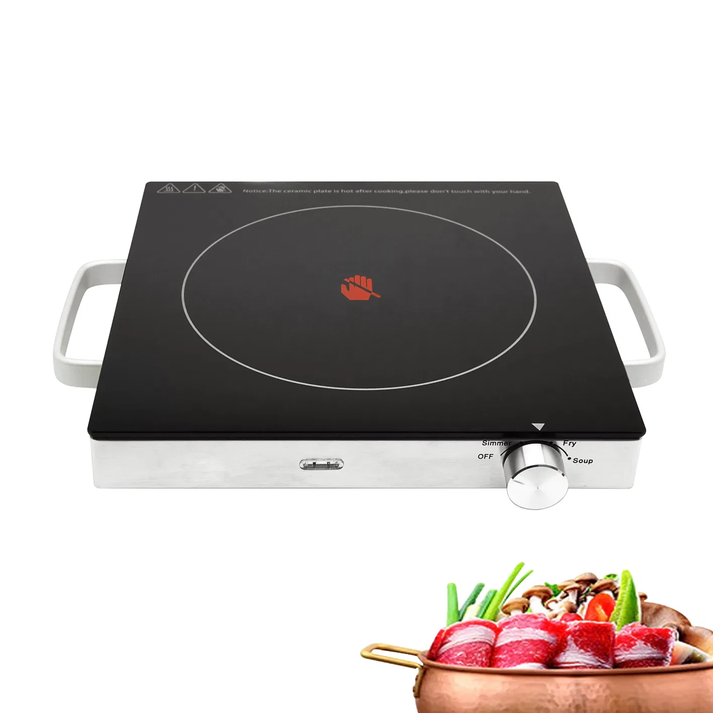 Premium Electric Kitchen Cooktop with Dual Infrared Burners