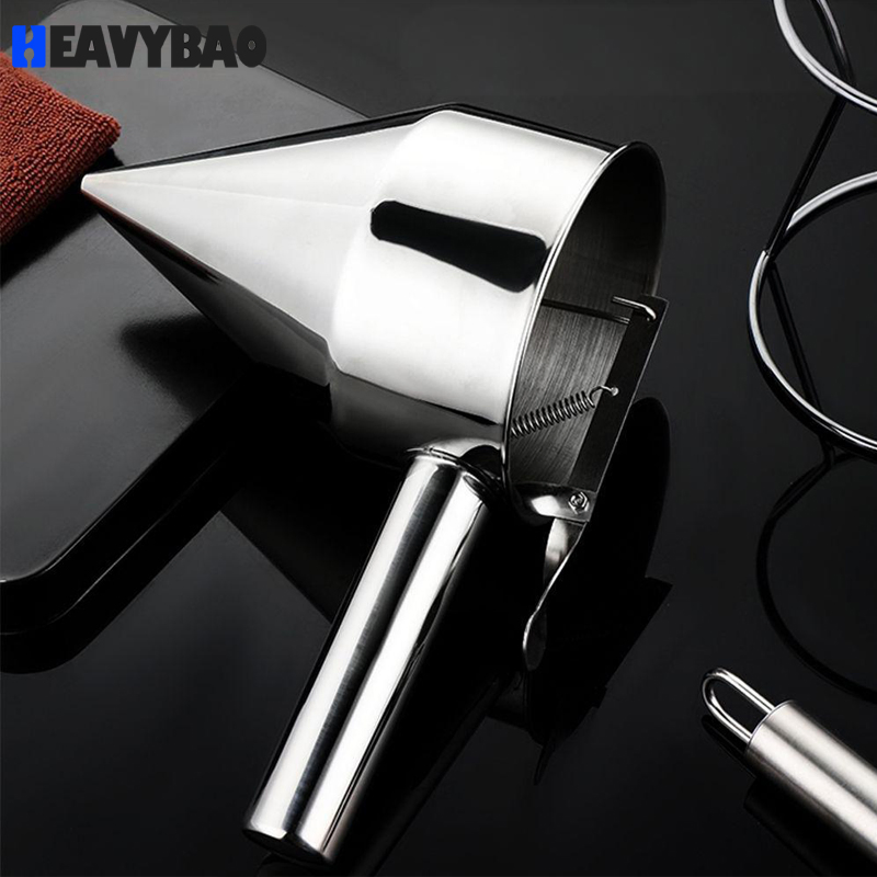 Heavybao Food Grade Stainless Steel Chocolate Oil Cream Cake Filter Funnel for Bakery