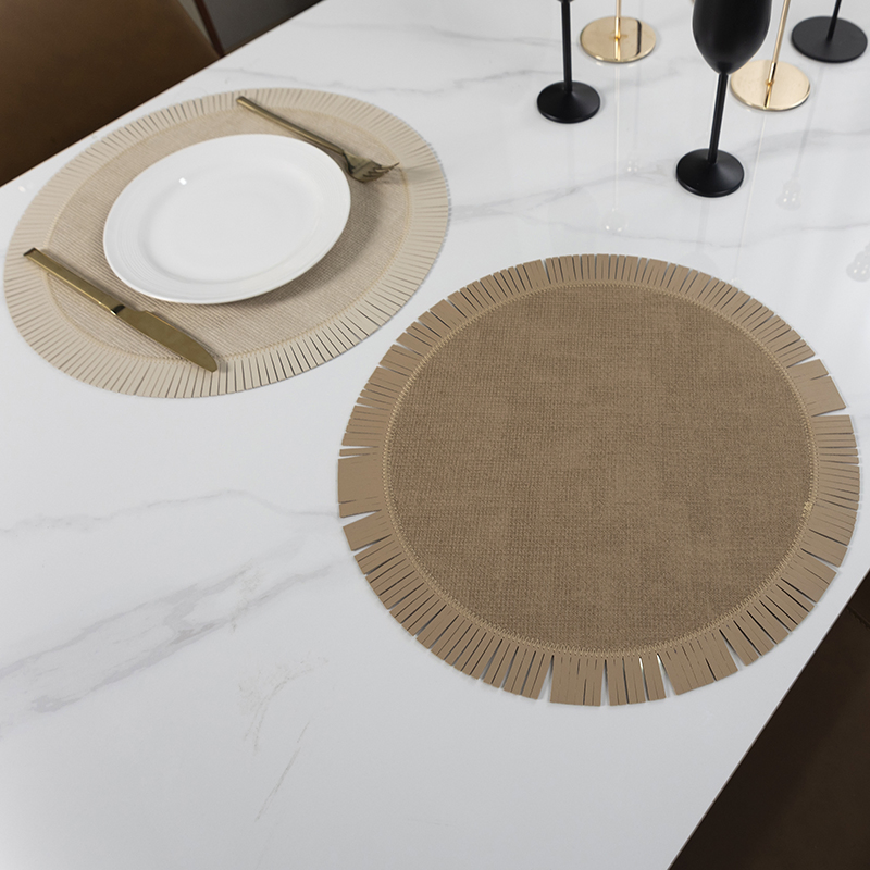 Premium PVC Leather Dining Table Placemat for Heat Resistance
