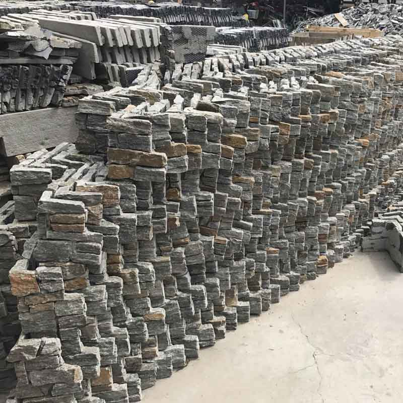 SMC-Cc239 Green Quartz Cemetn Back Ledge Stone