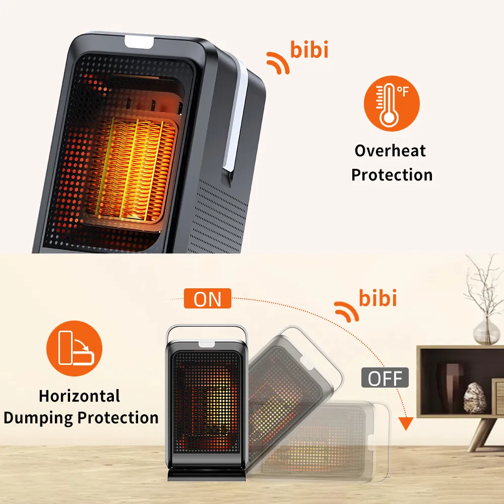 Remote Control Portable Desktop Electric Heating Fan Heater Air Warmer Cooler