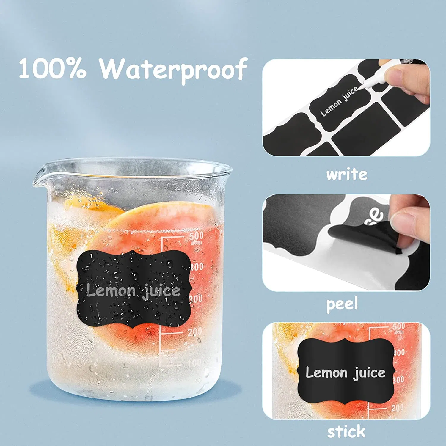 Waterproof Erasable Labels for Storage Jars and Containers