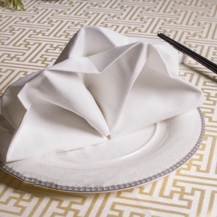 Custom Organic Cotton Satin Napkins for Restaurants and Hotels