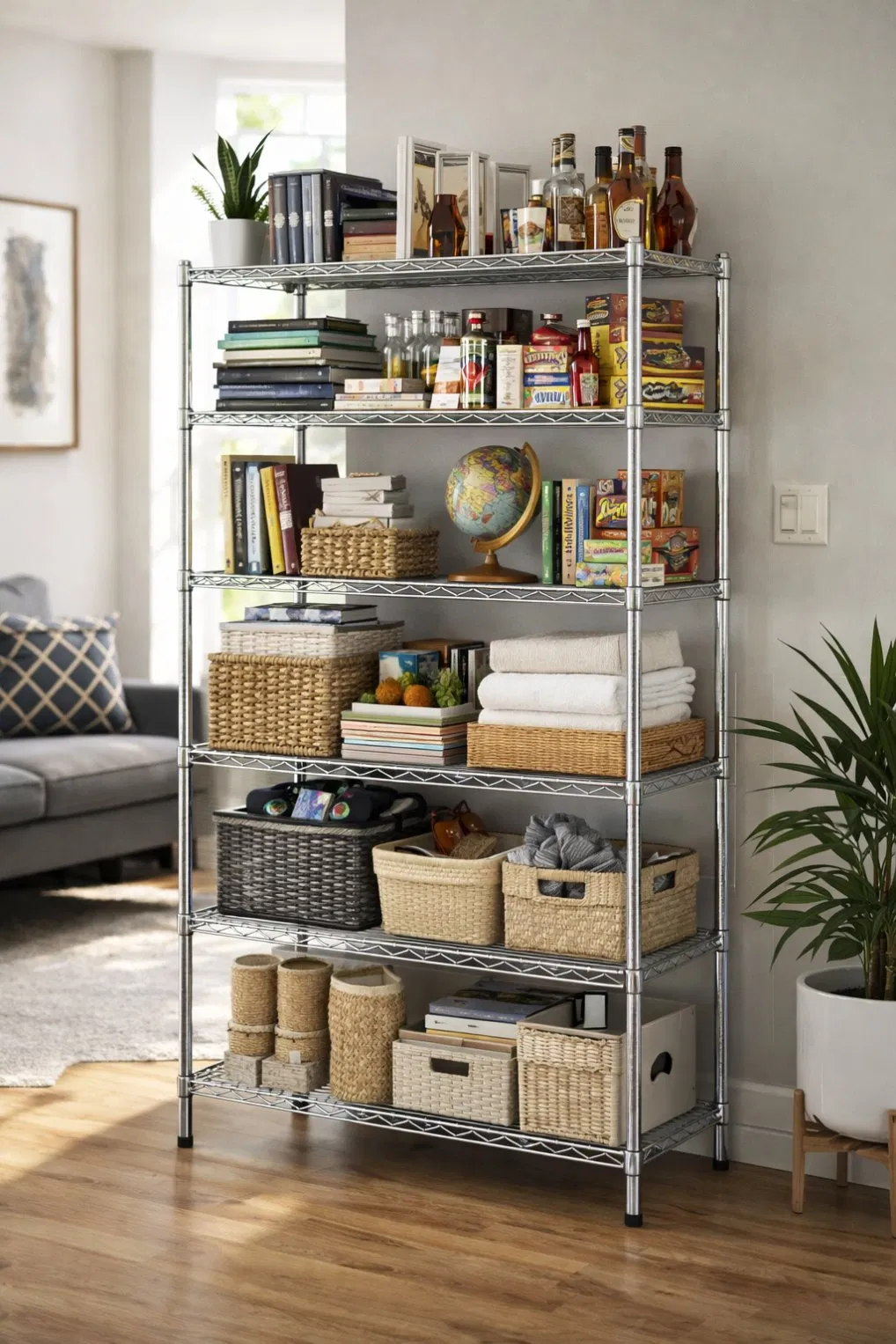 Large Capacity Supermarket Office Workshop Organizer Storage Rack