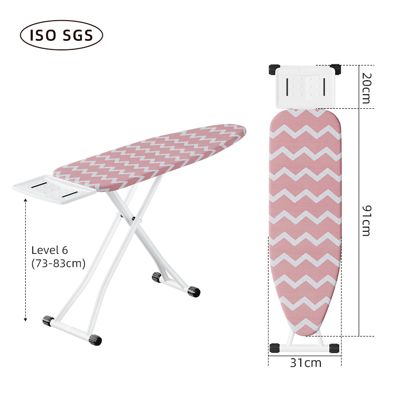 New Western Hotel Supply Wall Mounted Folding Ironing Board Metal Dark Gray/Black Cotton Felt Underlay Amenities