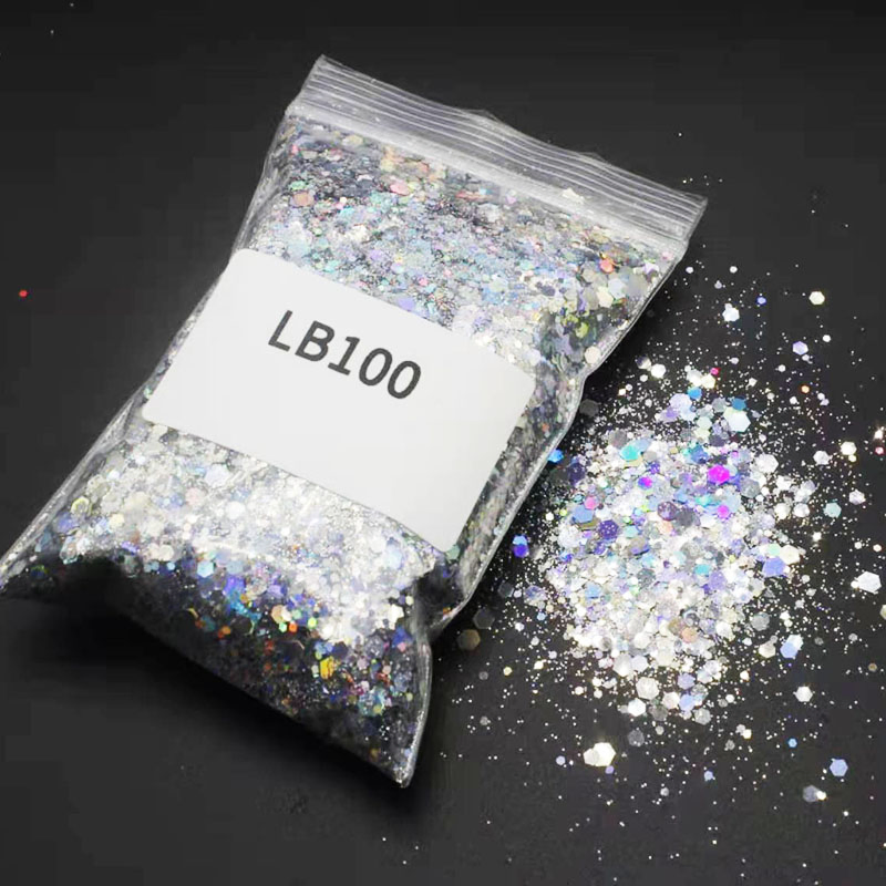 Chunky Loose Bulk Glitter Holographic Chunky Glitter Mix Sequins Makeup Glitters