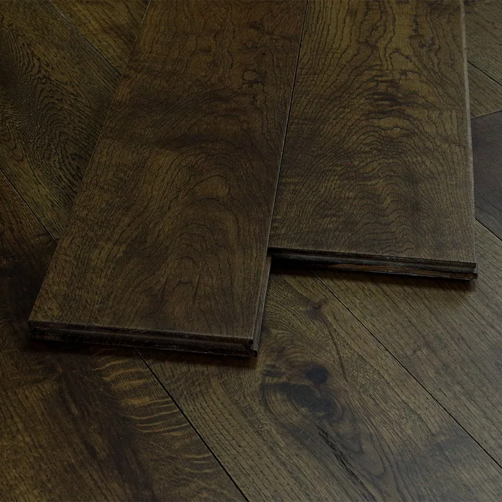 Modern Smoked Oak Engineered Wood Flooring, 18mm Thick, Factory Price
