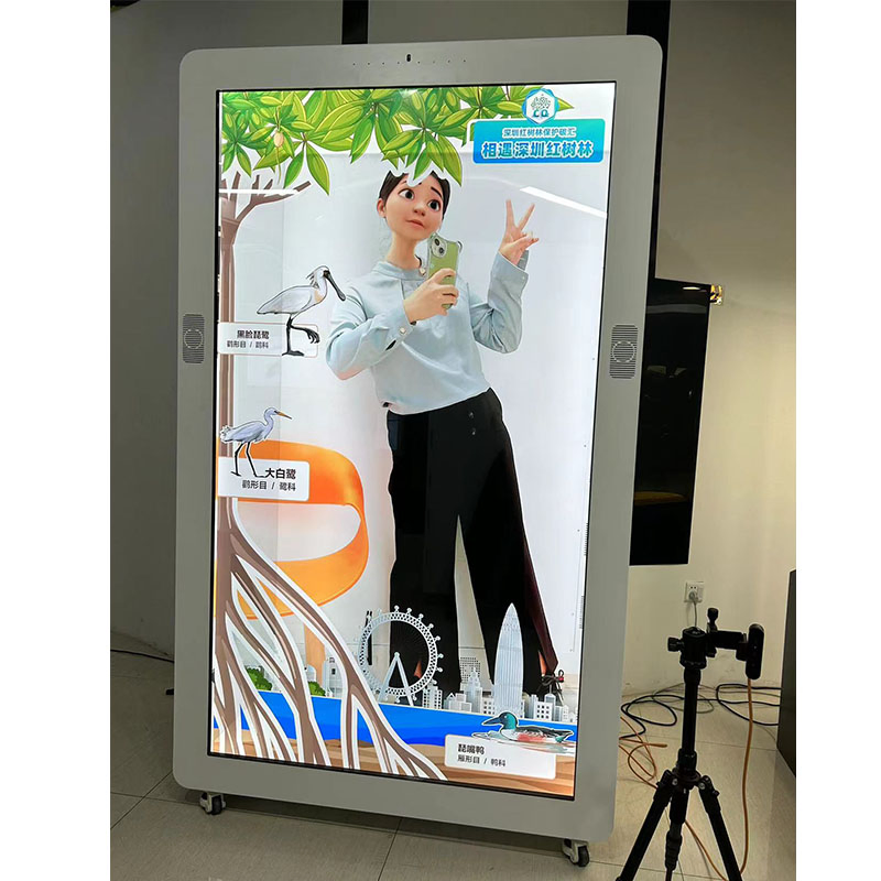 Indoor LCD Screen Advertising Display Totem Digital Signage Transparent LCD Display Showcase
