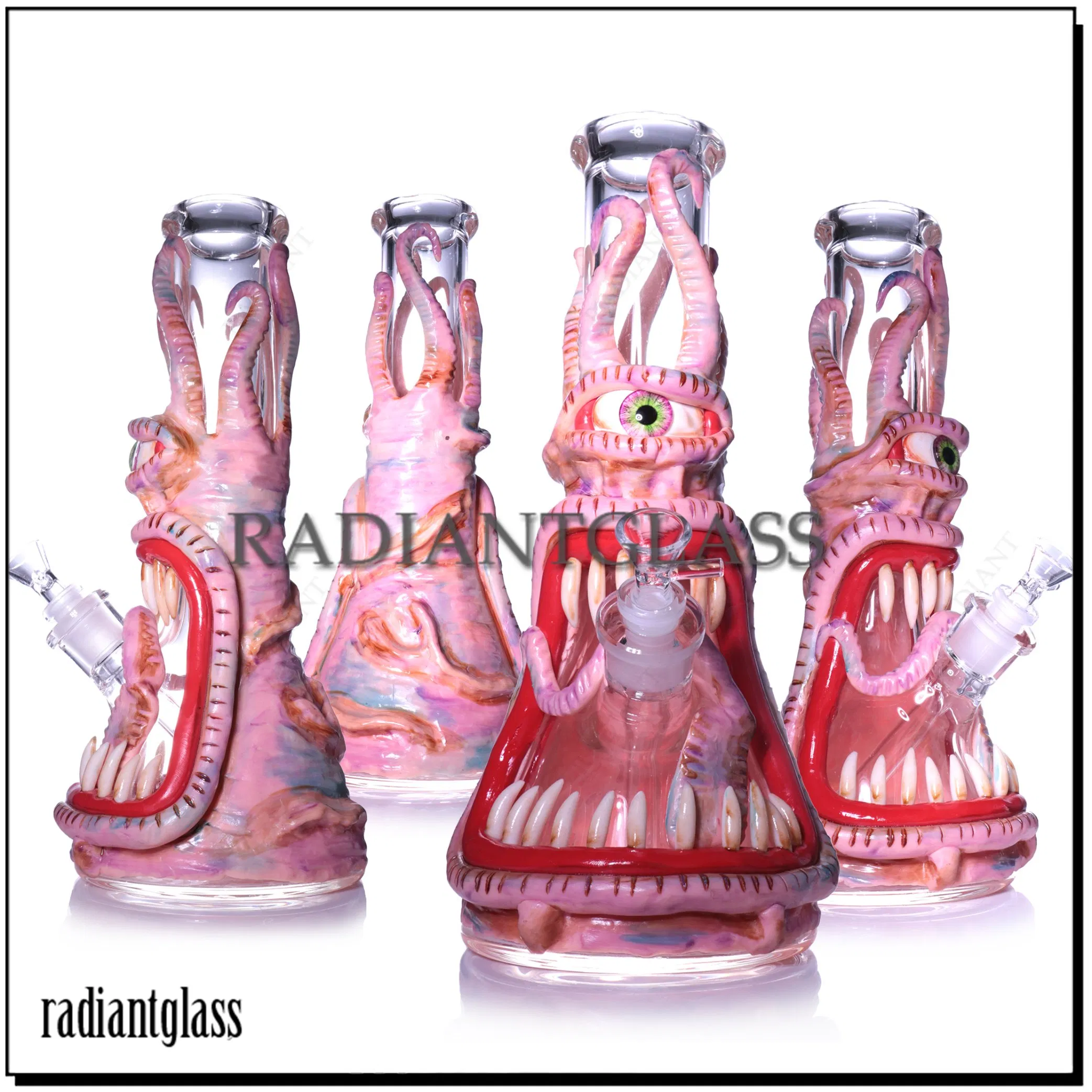 Single Eye Glass Water Pipe for Smoking with 14male Bowl Glass Smoking Pipe