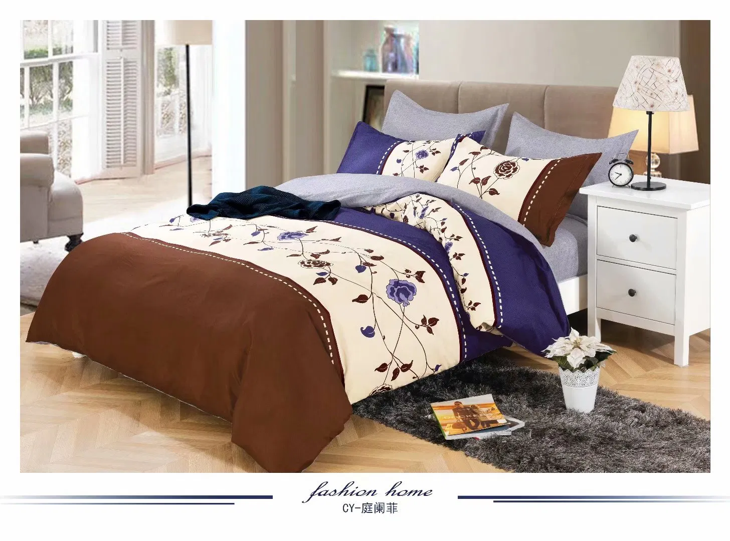 2022 New Design Luxury Cotton Feeling Microfiber Bedsheets Bedding Set