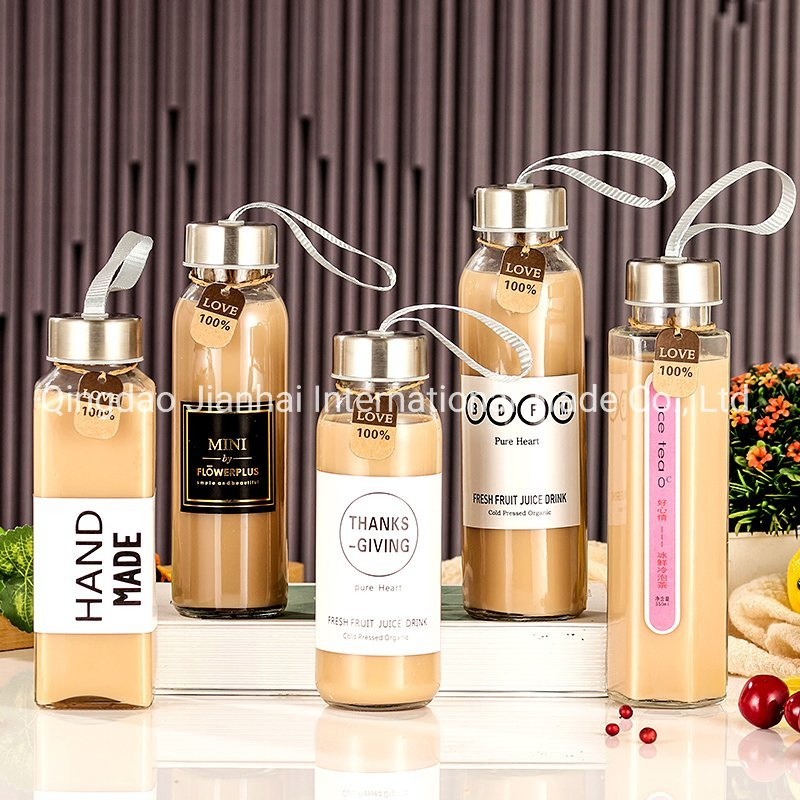 Стеклянная бутылка для молока и сока, термостойкая