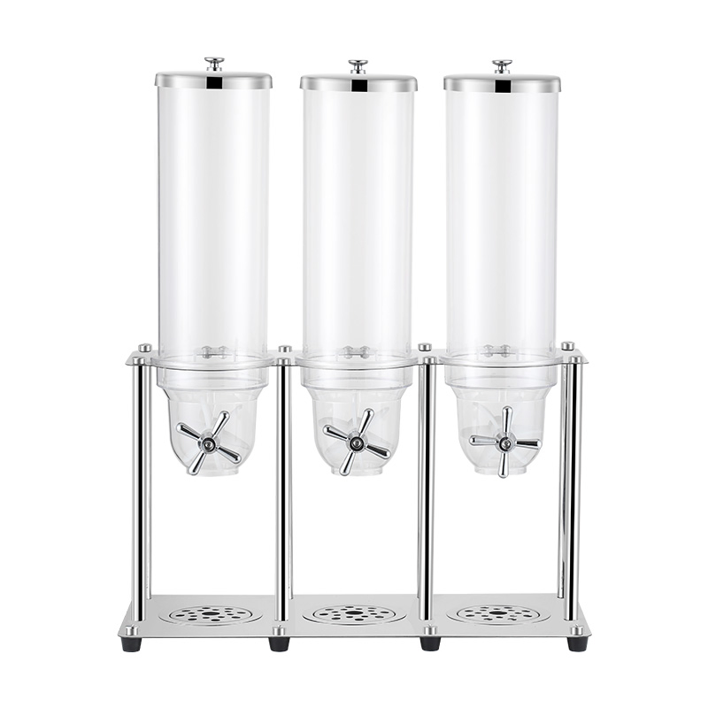 Single Cereal Dispenser Dry Food Container Plastic Round Dispenser