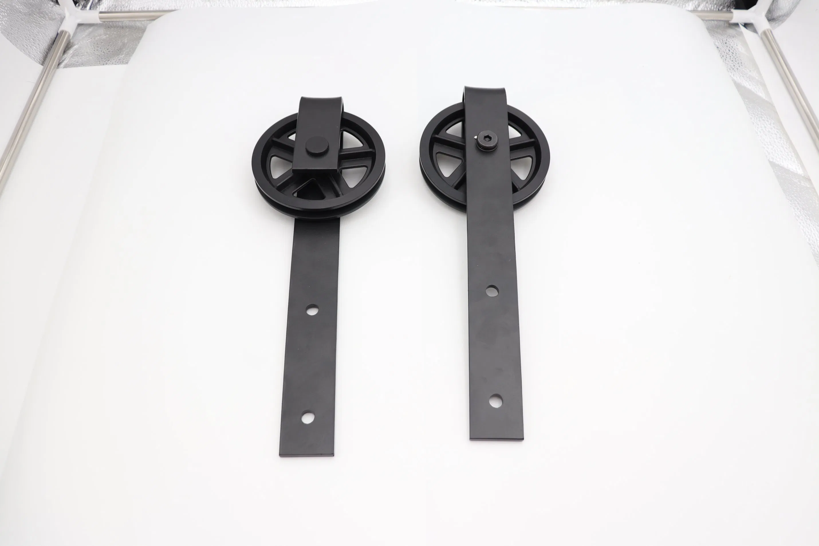 American Style Bathroom Glass Sliding Barn Door Glass Fitting