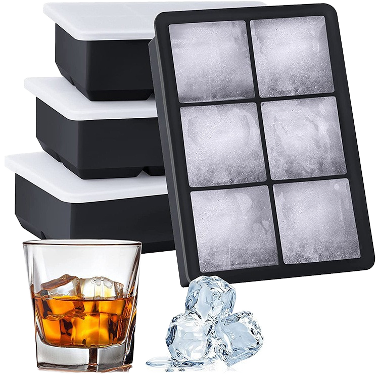 Portable Food-Grade Bisphenol a Mini Ice Cube Tray, Reusable Silicone Ice Cube Tray with Lid
