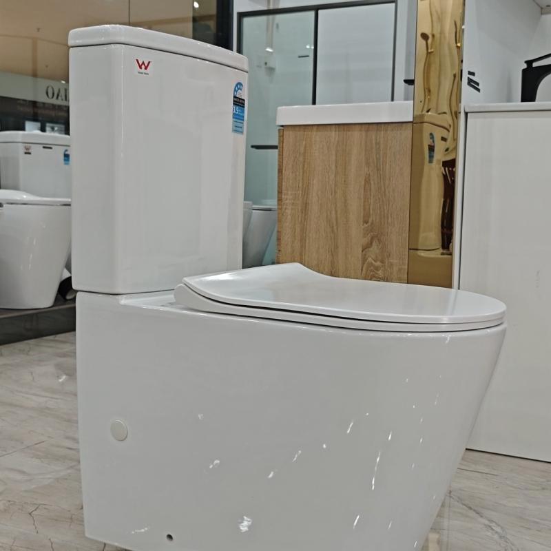 Watermark Standard Bathroom Ceramic Tornado Flush Universal Inlet Two Piece Toilet