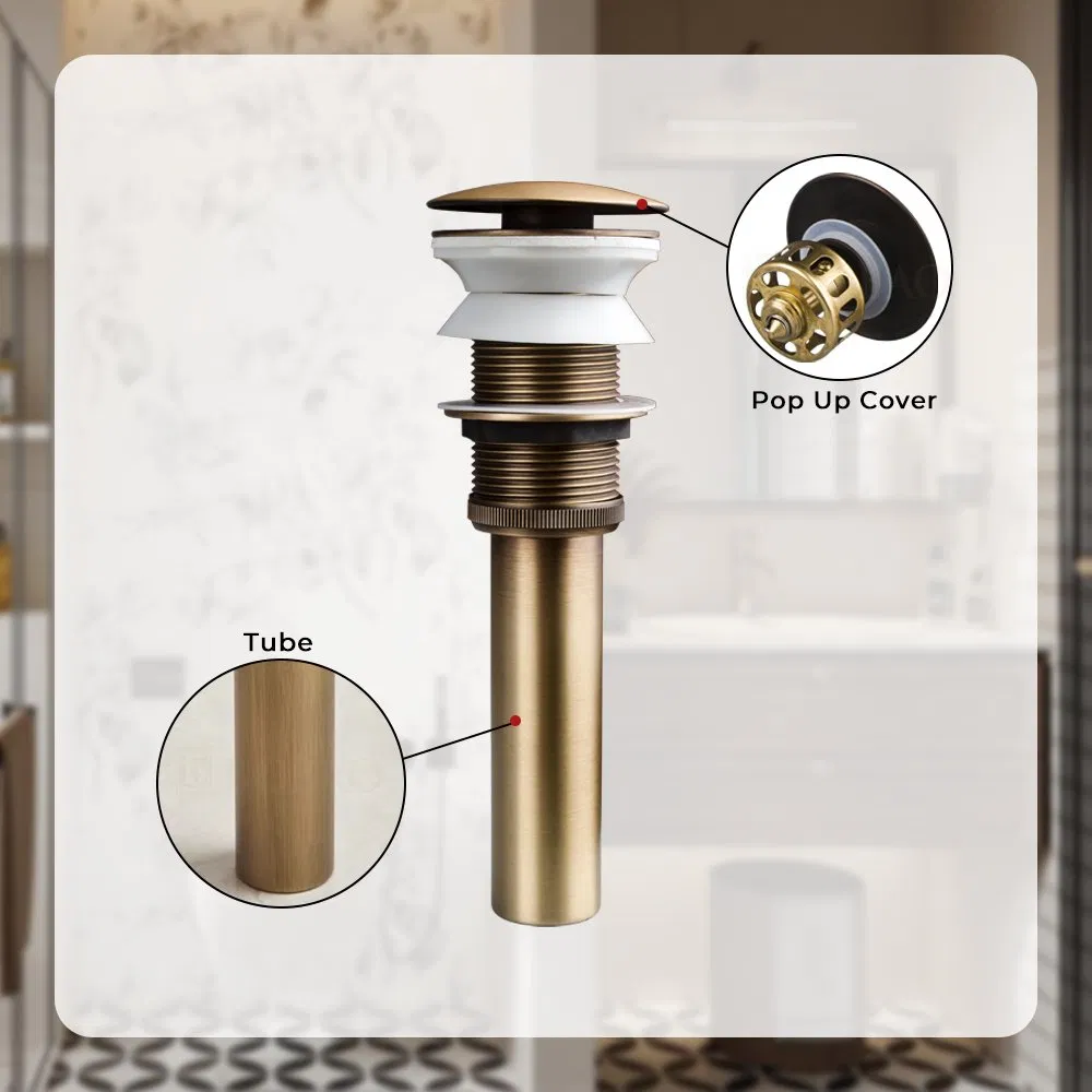 Bathroom Brass Pop up Basin Waste