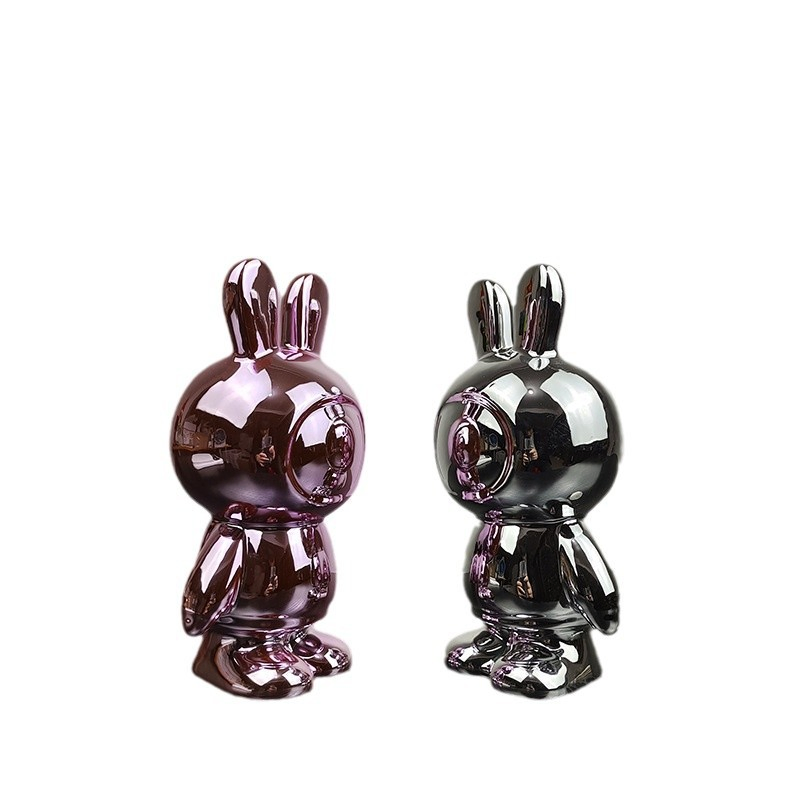 Custom Styles for Savings Enthusiasts Handmade Ceramic Electroplating Multi-Color Rabbit Piggy Banks