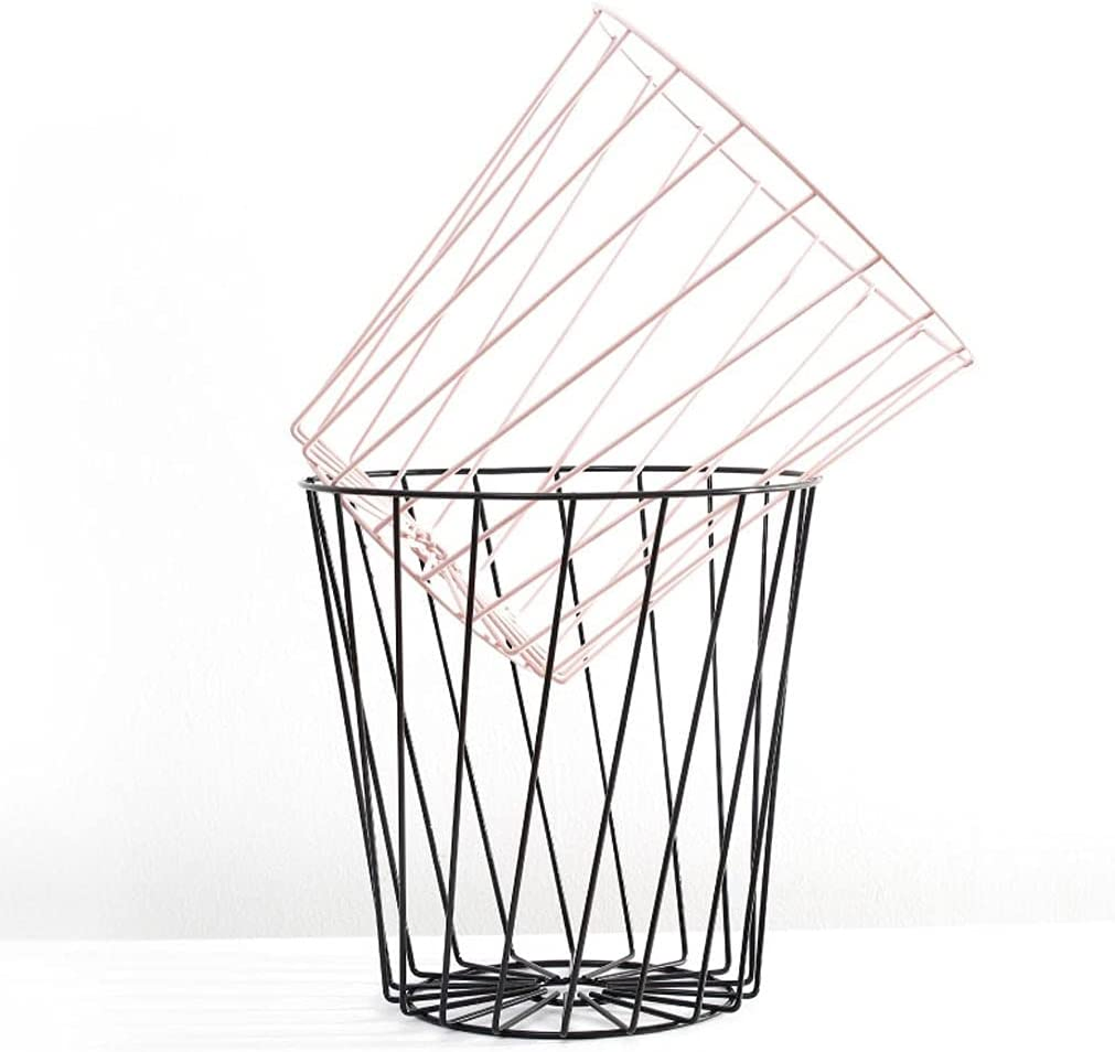 The Hollow Design of The Trash Can Wire Basket for Planter Pot