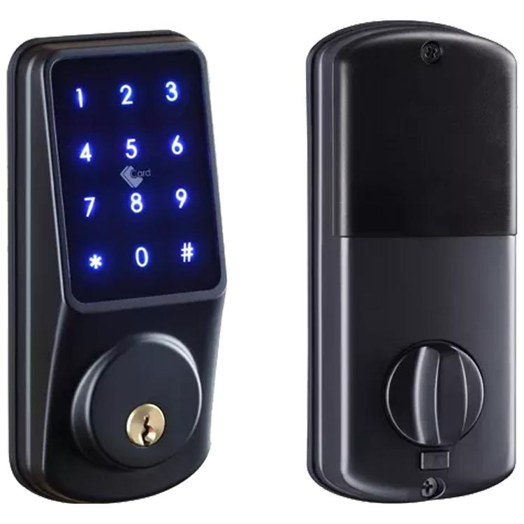 Automatic Electronic Deadbolt Lock Aluminum Alloy IC Card Password Bluetooth Automatic Open & Close Smart Lock for Wooden Door
