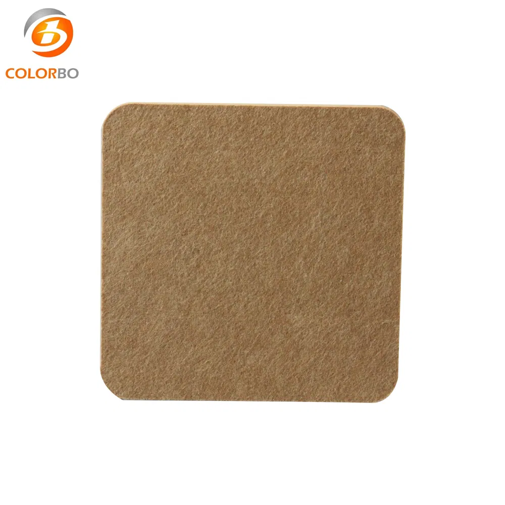 CBB35 Dark Brown Brown Color 9MM Eco-friendly PET Acoustic Wall Felt Wool Panel